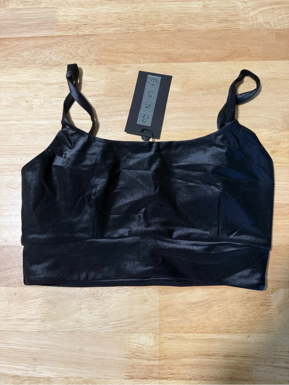 Balance Athletica Vitality Black Crop Tank Top NWT Size Small